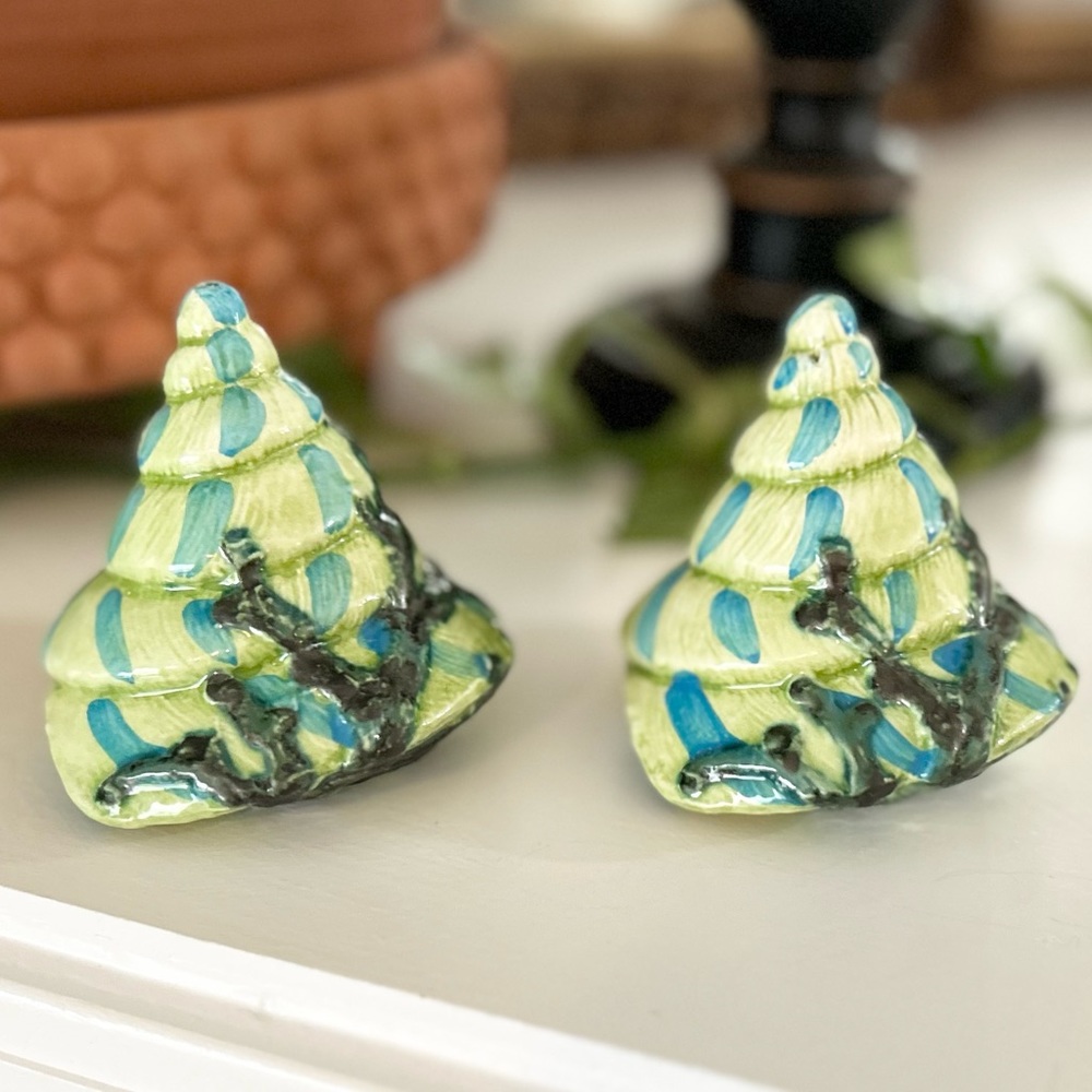 VIETRI  Acquarello Designer Earthenware Salt & Pepper Shaker Set